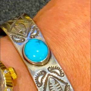 Sterling Silver & Turquoise Cuff, Joe Eby Design